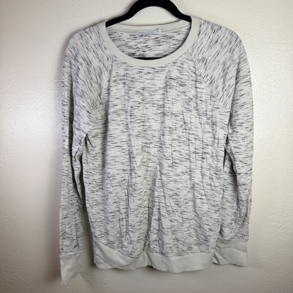 Threads 4 Thought Womens M Grey Raglan Sweatshirt Athleisure Sustainable Comfy
